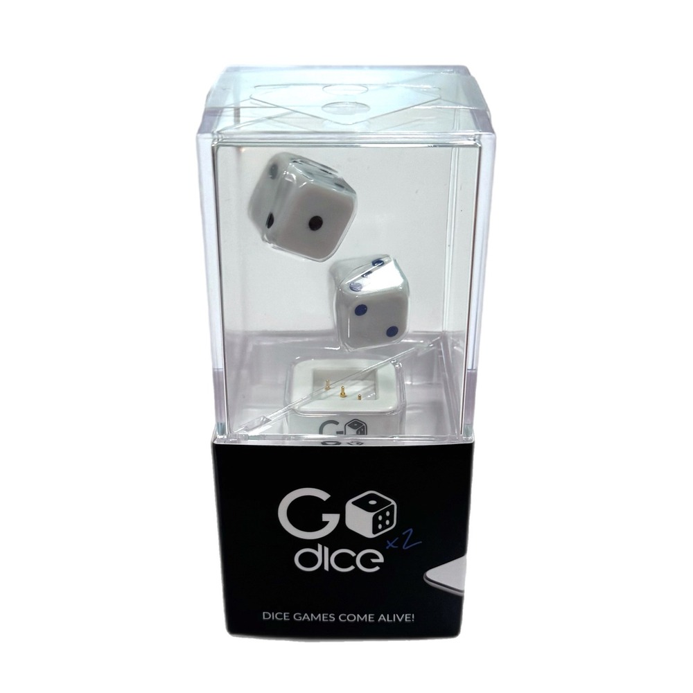 GoDice x2 Smart Connected Bluetooth Dice Set 2-Pack Particula GDN1 White NEW